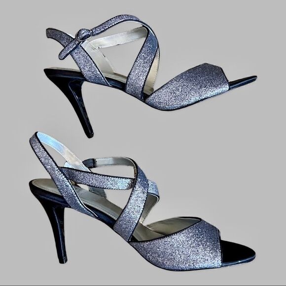M by Marinelli purple Glitter Strappy Heels  10M - Picture 1 of 9